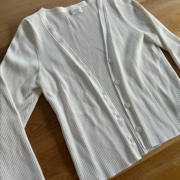 Wilfred Cream Ribbed Cardigan - Picture 2 of 5